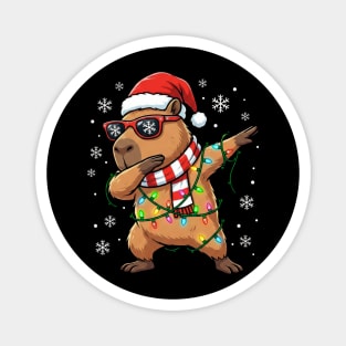 Cool Dabbing Capybara Christmas – Festive Holiday Vibes Magnet
